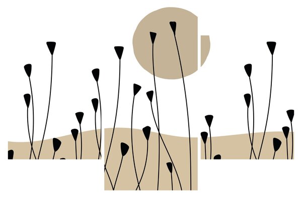 Kép - Grafikus rét N⁰2 (90x60 cm)
