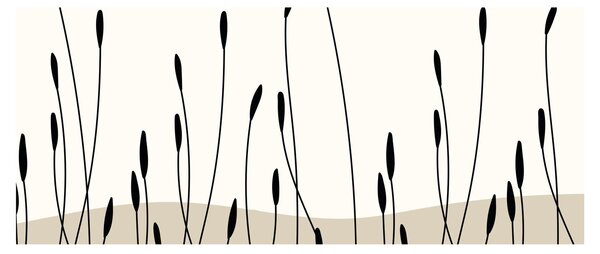 Kép - Grafikus rét N⁰3 (120x50 cm)
