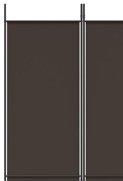 5 paneles barna szövet paraván 250 x 220 cm