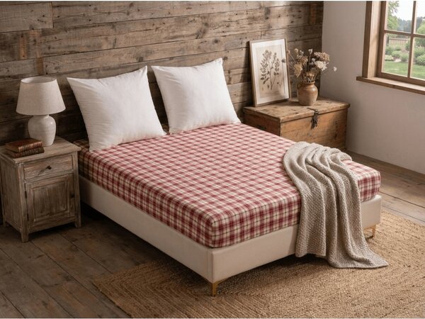 Mikroszálas lepedő TARTAN HEART színes 90x200 cm