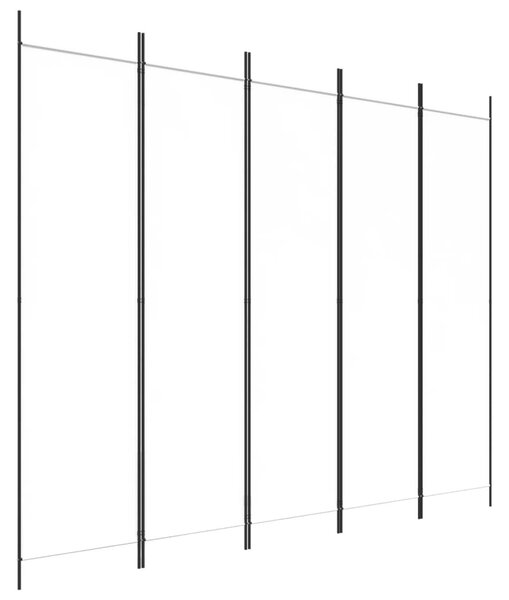 Fehér 5 paneles paraván 250x200 cm szövet