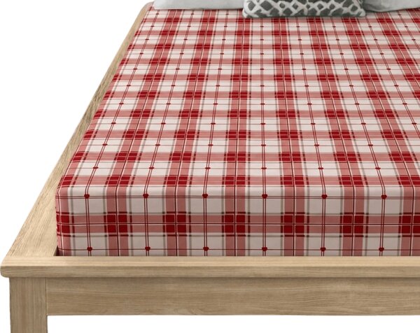 Mikroszálas lepedő TARTAN HEART színes 90x200 cm