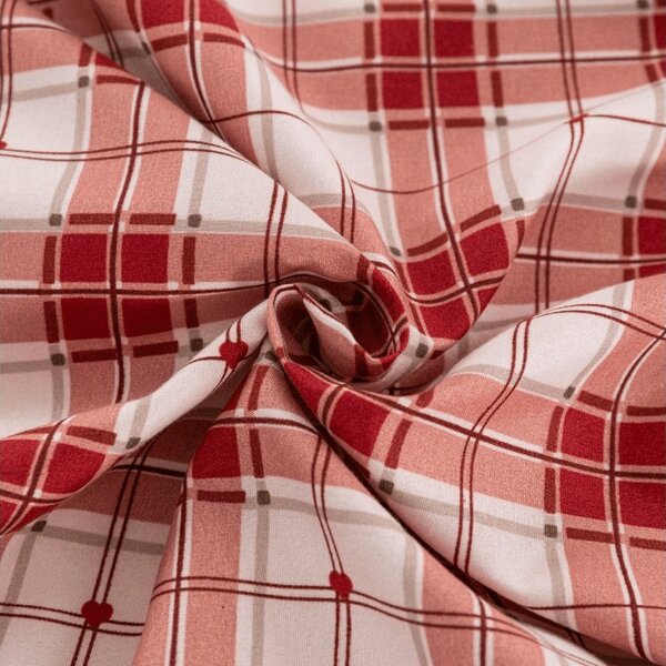 Mikroszálas lepedő TARTAN HEART színes 90x200 cm