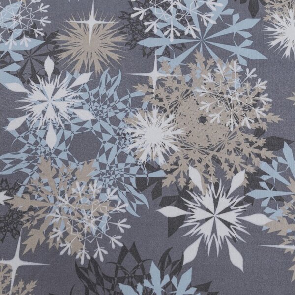 Mikroszálas lepedő SNOWFLAKE kékesszürke 90x200 cm