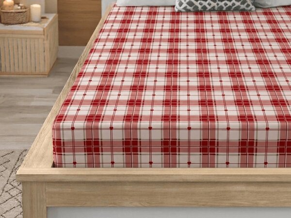 Mikroszálas lepedő TARTAN HEART színes 90x200 cm