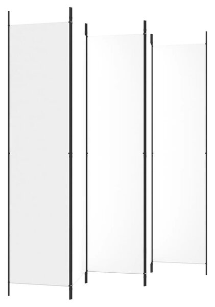 Fehér 5 paneles paraván 250x220 cm szövet