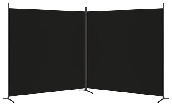 2 paneles fekete szövet térelválasztó 348 x 180 cm