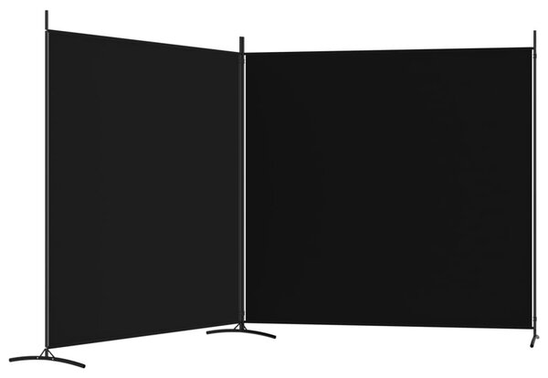 2 paneles fekete szövet térelválasztó 348 x 180 cm
