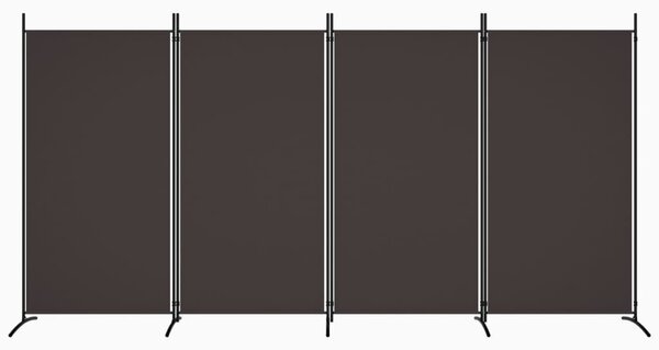 4 paneles barna szövet térelválasztó 346x180 cm