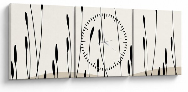 Kép - Grafikus rét N⁰3 (órával) (90x30 cm)