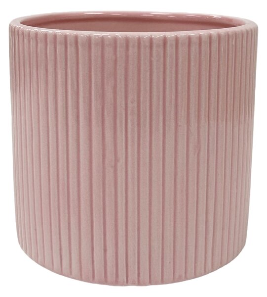 Sinsay - Bordázott kerámia virágcserép - pasztellpink