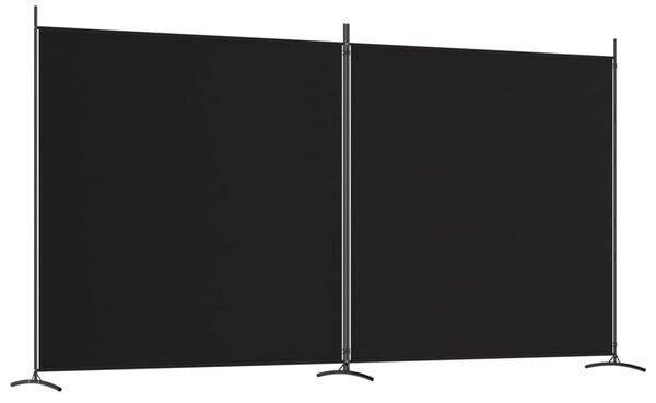 2 paneles fekete szövet térelválasztó 348 x 180 cm