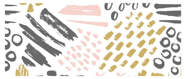 Kép - Absztrakt stroke-ok (120x50 cm)
