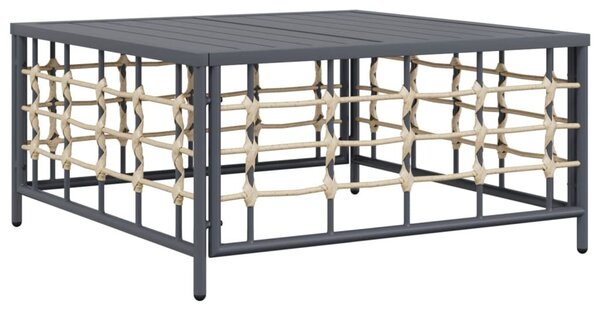VidaXL 9 részes antracitszürke polyrattan kerti ülőgarnitúra párnákkal