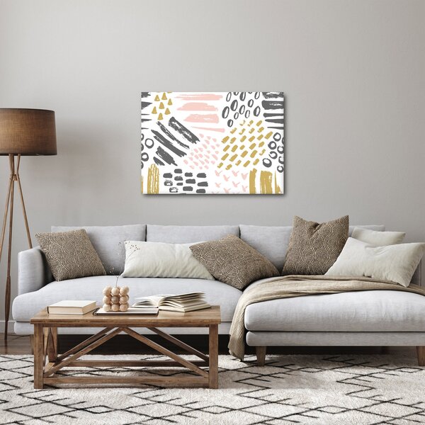 Kép - Absztrakt stroke-ok (70x50 cm)
