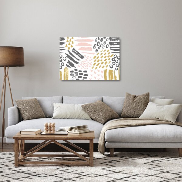 Üveg kép - Absztrakt stroke-ok (70x50 cm)