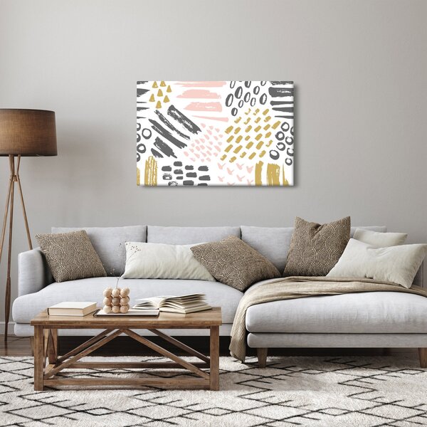 Kép - Absztrakt stroke-ok (90x60 cm)