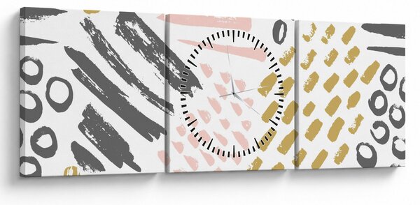 Kép - Absztrakt stroke-ok (órával) (90x30 cm)