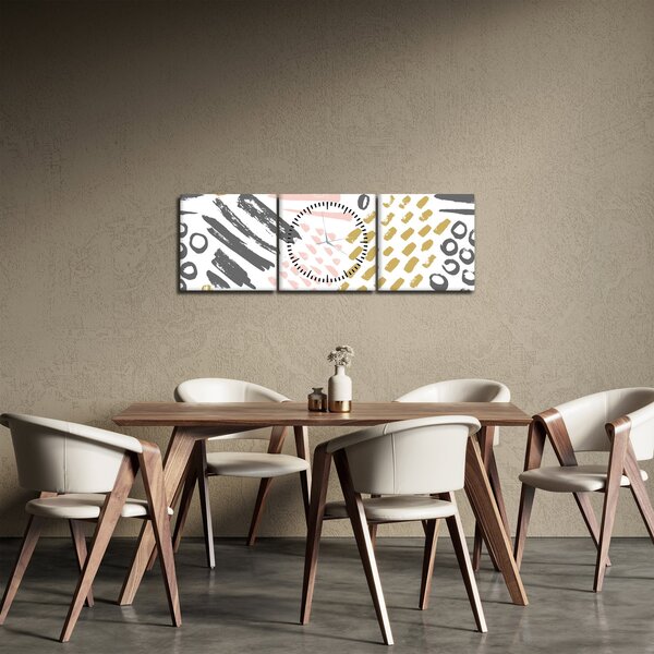Kép - Absztrakt stroke-ok (órával) (90x30 cm)