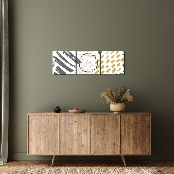 Kép - Absztrakt stroke-ok (órával) (90x30 cm)