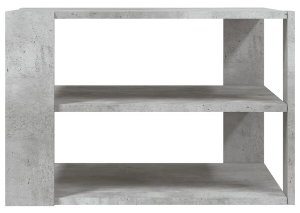 Betonszürke szerelt fa dohányzóasztal 59,5 x 59,5 x 40 cm