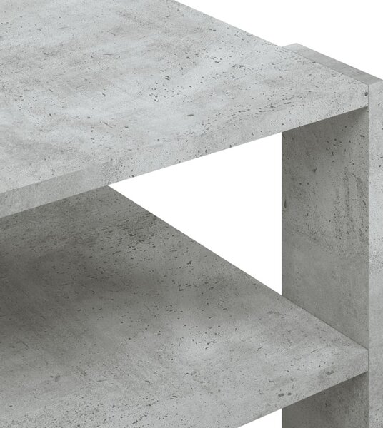 Betonszürke szerelt fa dohányzóasztal 59,5 x 59,5 x 40 cm