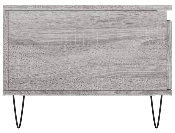 Szürke sonoma színű szerelt fa dohányzóasztal 90 x 50 x 36,5 cm