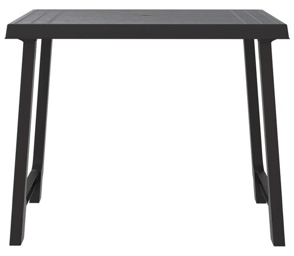 Antracitszürke fa hatású PP kempingasztal 79x56x64 cm