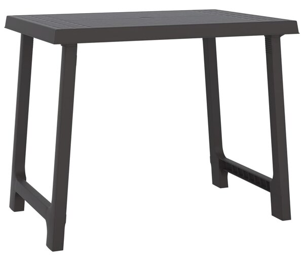 Antracitszürke fa hatású PP kempingasztal 79x56x64 cm