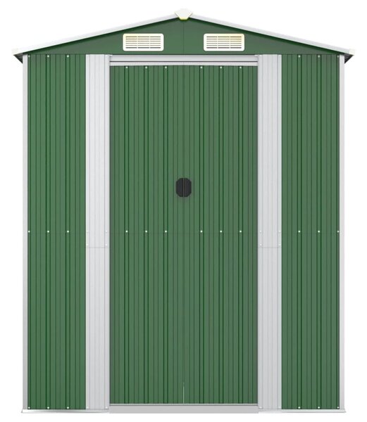 Zöld horganyzott acél kerti fészer 192x357x223 cm