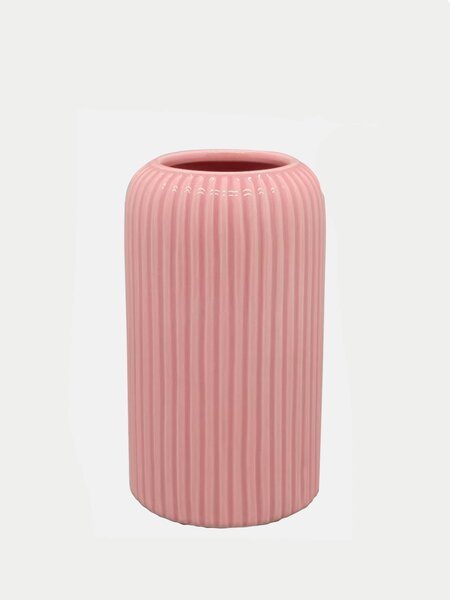 Sinsay - Bordázott kerámia váza - pasztellpink