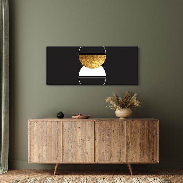 Kép - Absztrakció arany és fekete N⁰2 (120x50 cm)