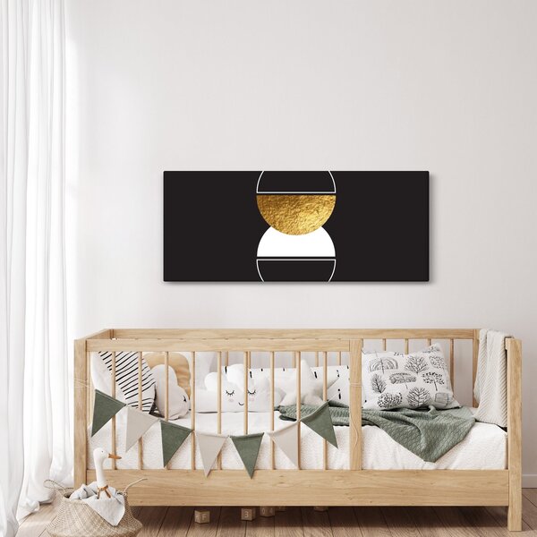 Kép - Absztrakció arany és fekete N⁰2 (120x50 cm)