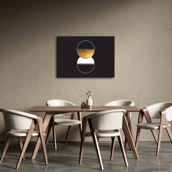 Kép - Absztrakció arany és fekete N⁰2 (70x50 cm)