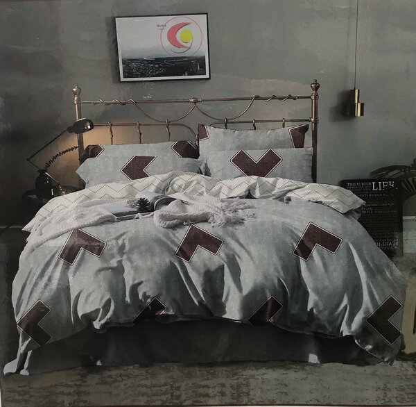 DIRECTION BROWN fotó ágynemű 140x200 cm Ágynemű mérete: 140x200 cm, A csomag tartalma: 3 Készletcsomagolás