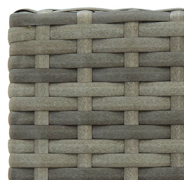 4 db szürke polyrattan bárszék