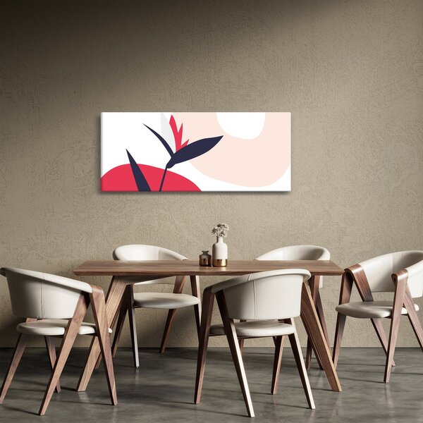 Kép - Rózsaszín virágos absztrakció N⁰1 (120x50 cm)