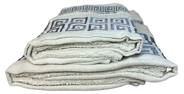 ELEGANT szett frottír törülköző + fürdőlepedő - krémszínű
