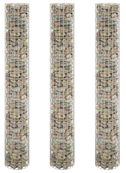3 db kör alakú horganyzott acél gabion magaságyás Ø30 x 200 cm