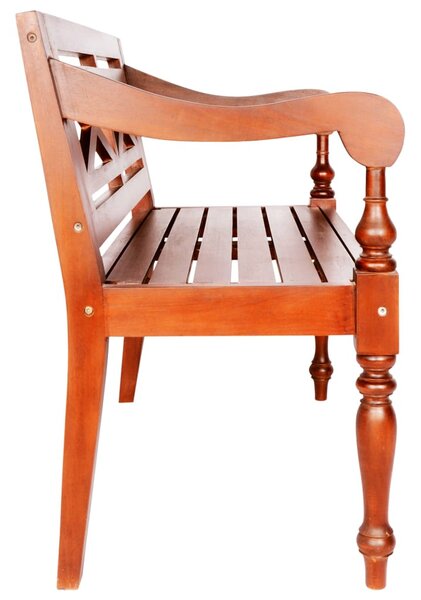 Sötétbarna tömör mahagóni Batavia pad 98 cm
