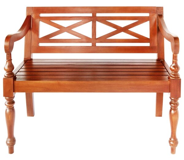 Sötétbarna tömör mahagóni Batavia pad 98 cm