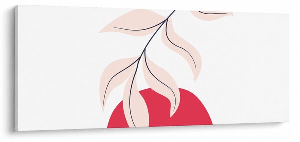 Kép - Rózsaszín virágos absztrakció N⁰2 (120x50 cm)
