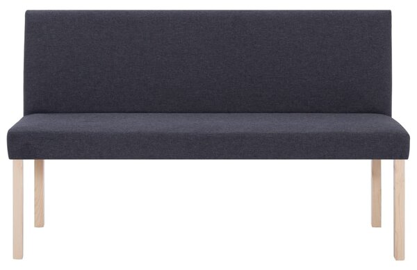 Sötétszürke poliészter pad 139,5 cm