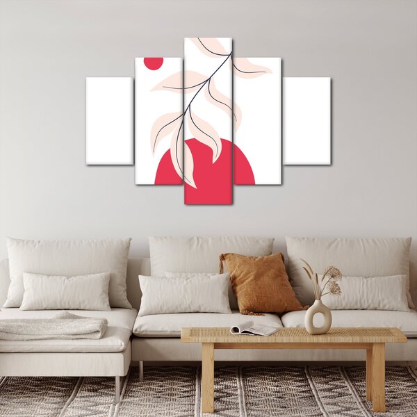 Kép - Rózsaszín virágos absztrakció N⁰2 (150x105 cm)