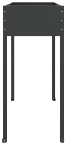 Antracitszürke horganyzott acél kerti ültető 100,5x40,5x90 cm