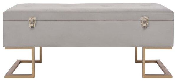 Szürke bársonypad tárolórekesszel 105 cm