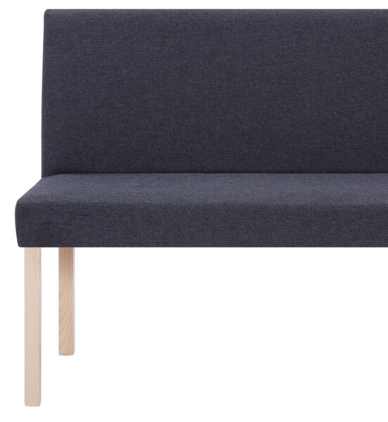 Sötétszürke poliészter pad 139,5 cm