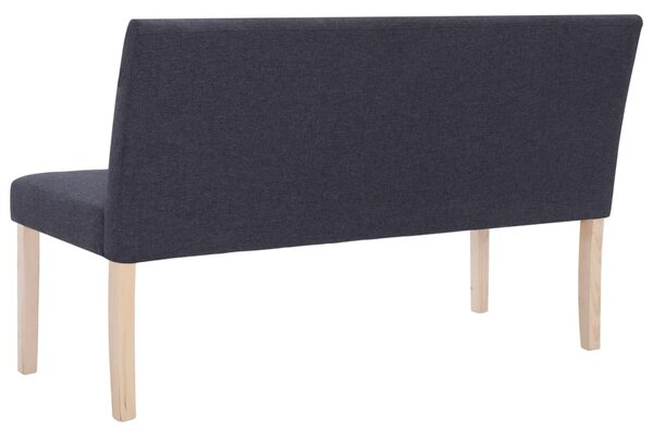 Sötétszürke poliészter pad 139,5 cm