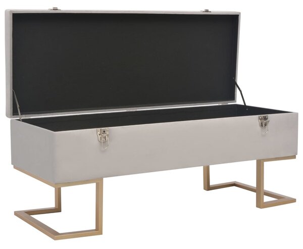 Szürke bársonypad tárolórekesszel 105 cm