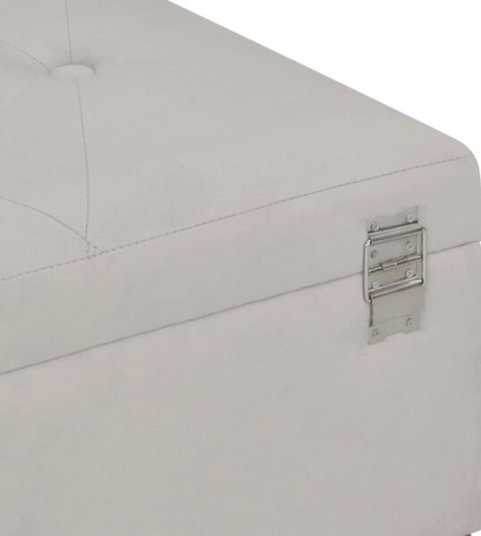 Szürke bársonypad tárolórekesszel 105 cm